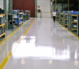 Industrial floors in resin